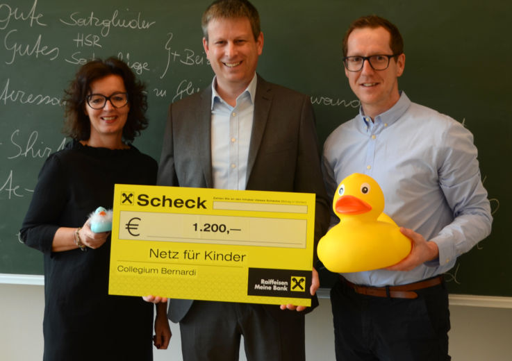 Scheckübergabe Collegium Mehrerau